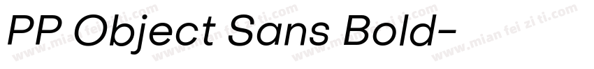 PP Object Sans Bold字体转换